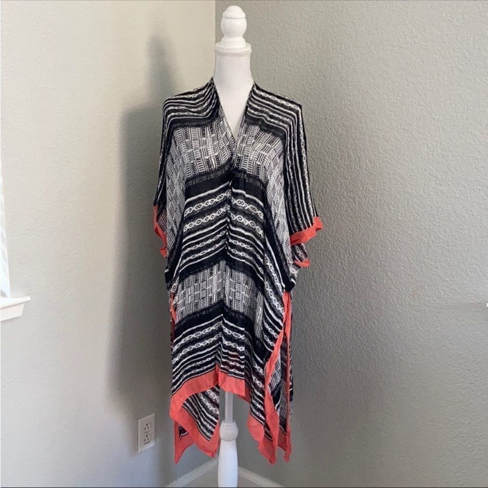 Love Stitch Open Boho Poncho Wrap One Size